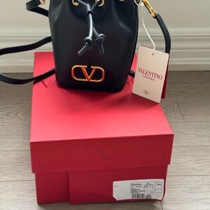 Valentino Garavani Black Bucket Bag